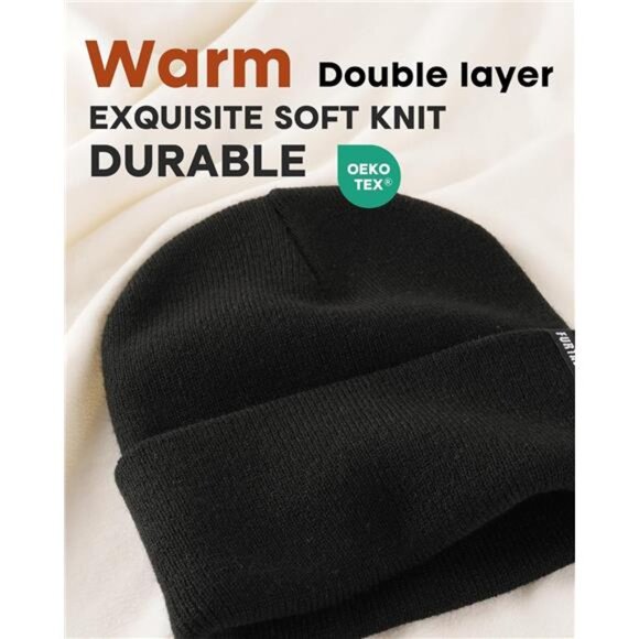 Beanie Hat for Men Women Winter Hats for Women Men Soft Warm Unisex - Picture 2 of 3